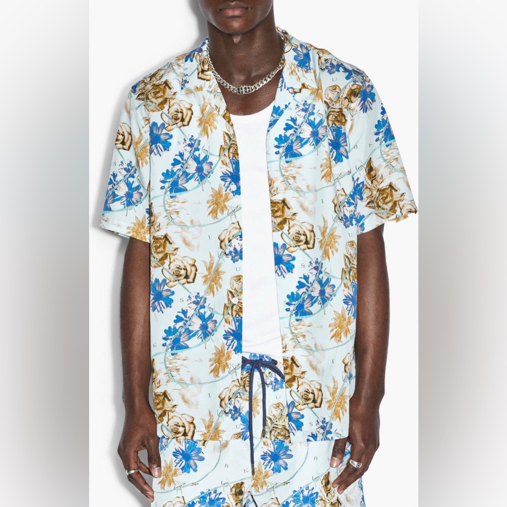 NWT Ksubi Floralist Short Sleeve Resort Shirt